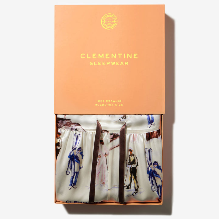 Ski Club Silk Long Pajama Set