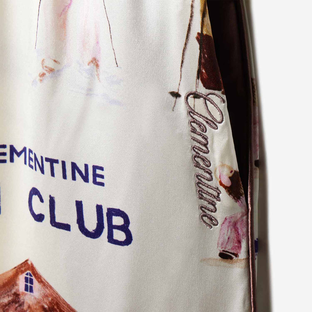 Ski Club Silk Long Pajama Set