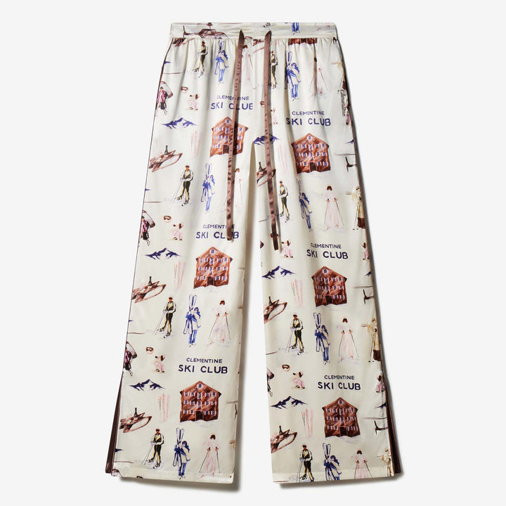 Ski Club Silk Long Pajama Set