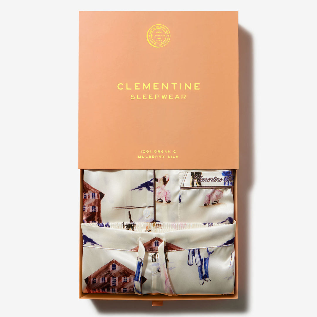 Ski Club Silk Short Pajama Set