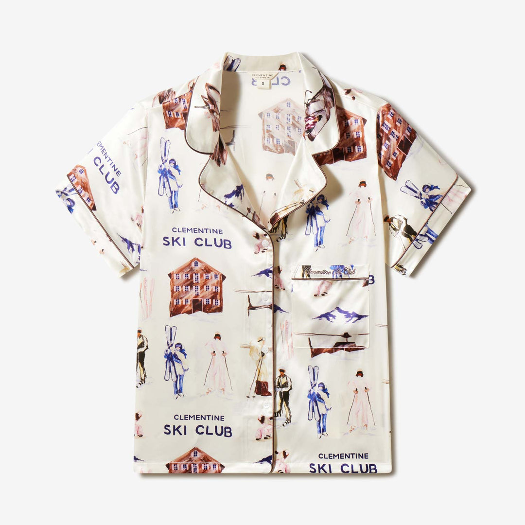 Ski Club Silk Short Pajama Set