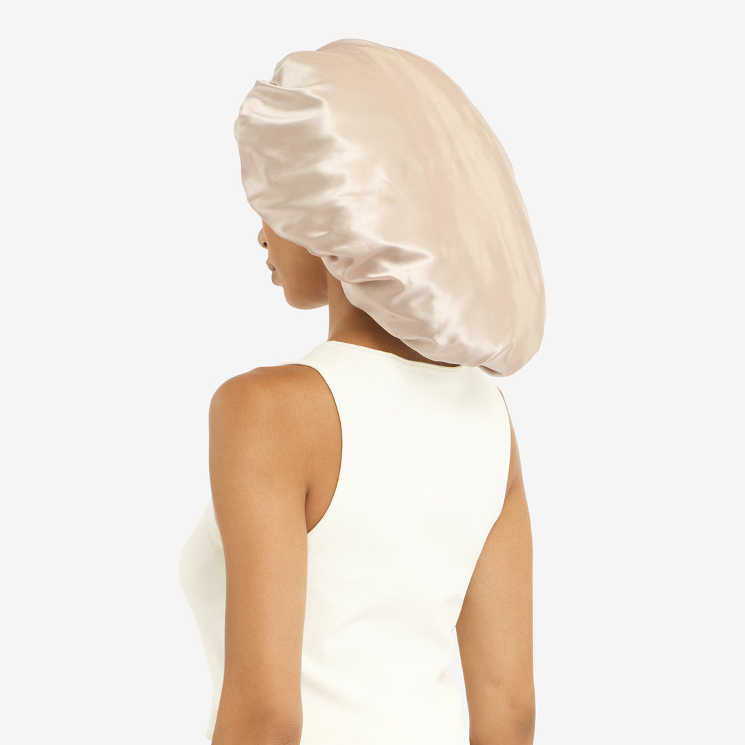XL Hair Bonnet Organic Silk – Clementine Sleepwear