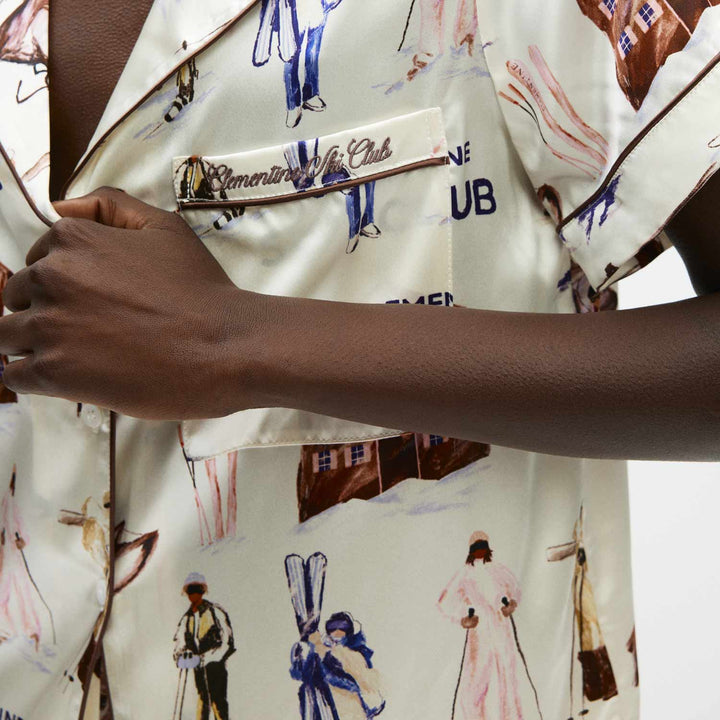 Ski Club Silk Short Pajama Set