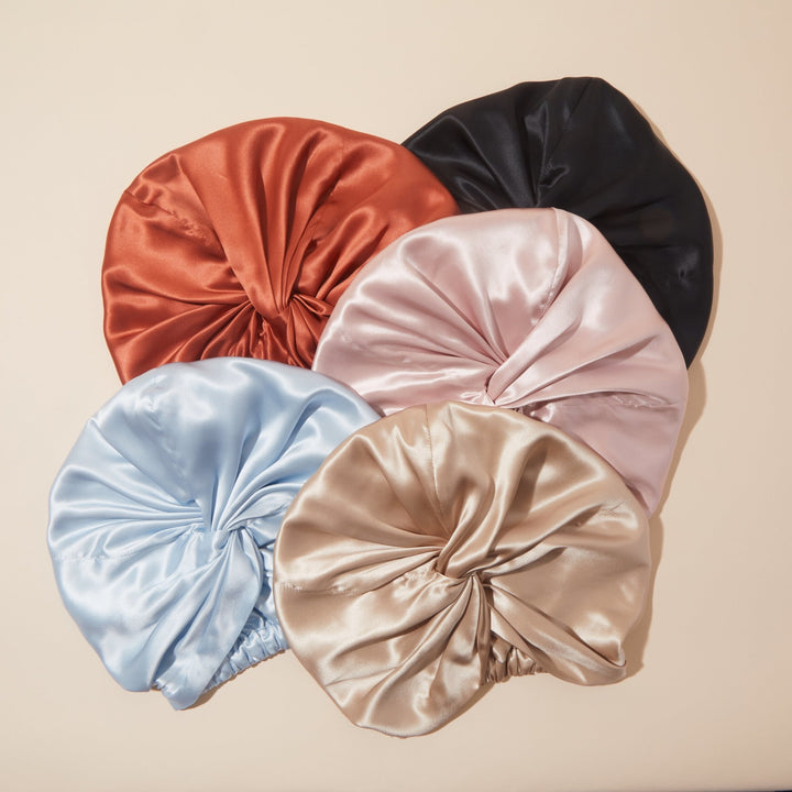 silk bonnets organic silk multiple colors#color_black