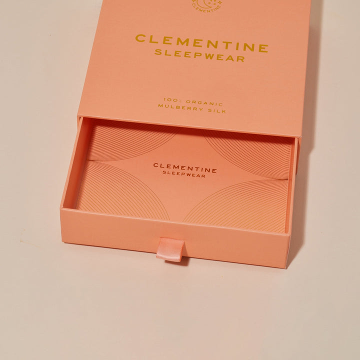 luxury sleepwear packaging open box#color_pink-sherbert