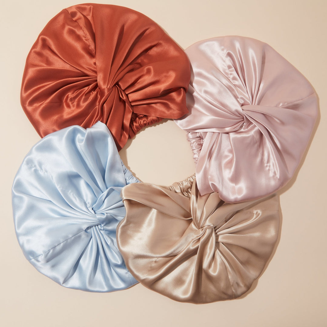 Organic Silk Hair Bonnet | Clementine Sleepwear Sky Blue