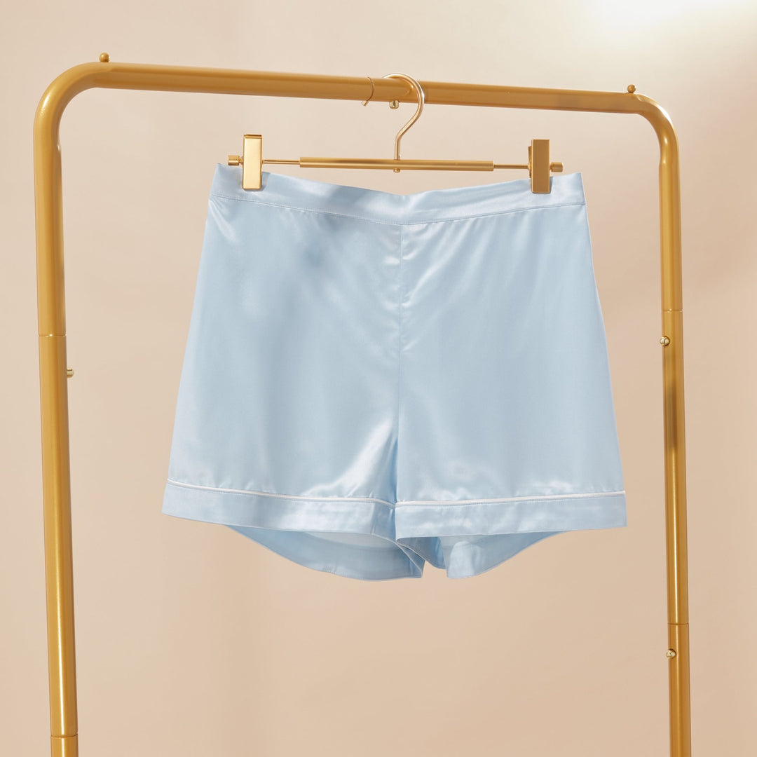 silk blue pajama pants#color_sky-blue-and-white