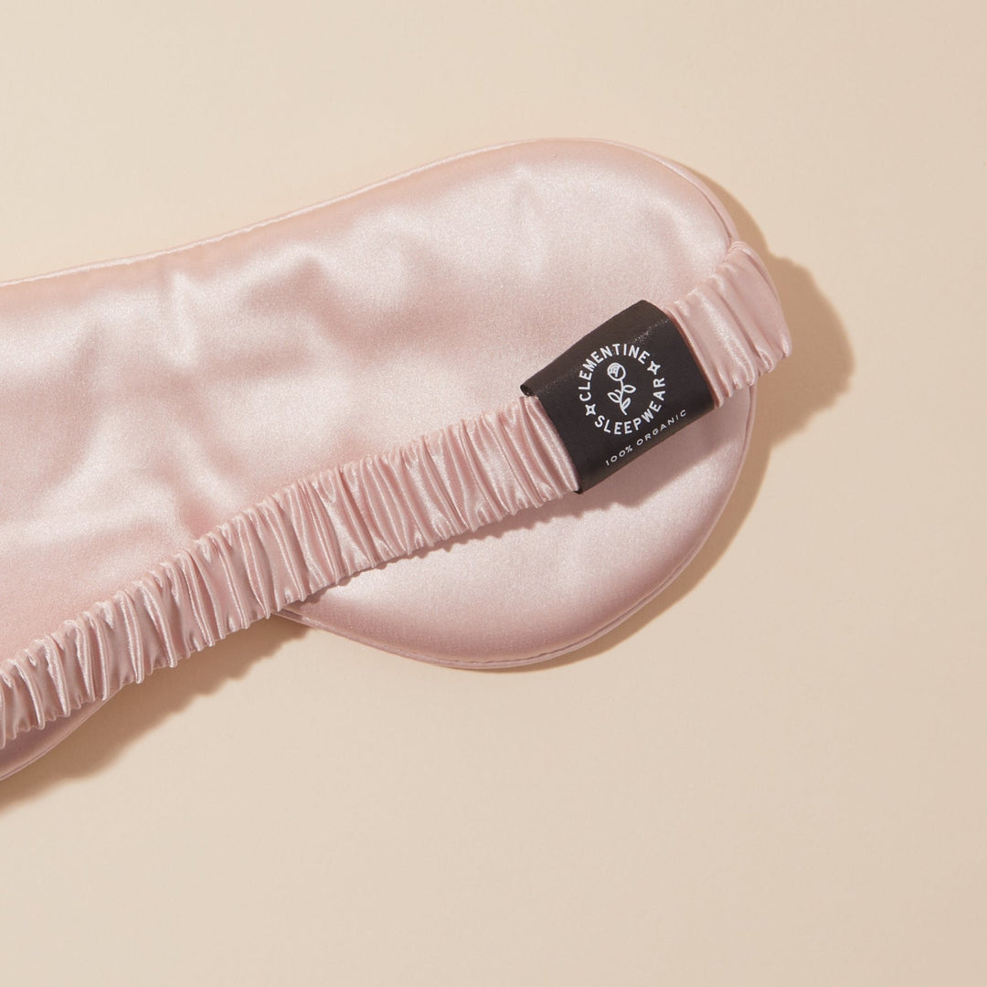 organic silk sleep mask pink comfort fit#color_pink-sherbert